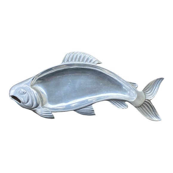 Salmon Shaped Serving Platter Pewtarex - Picture 1 of 13